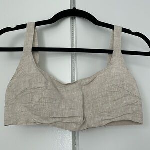 DISSH 100% linen crop top